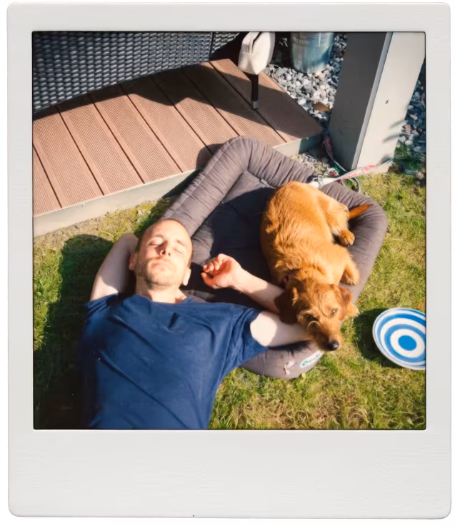 Anthony and his dog Bonnie